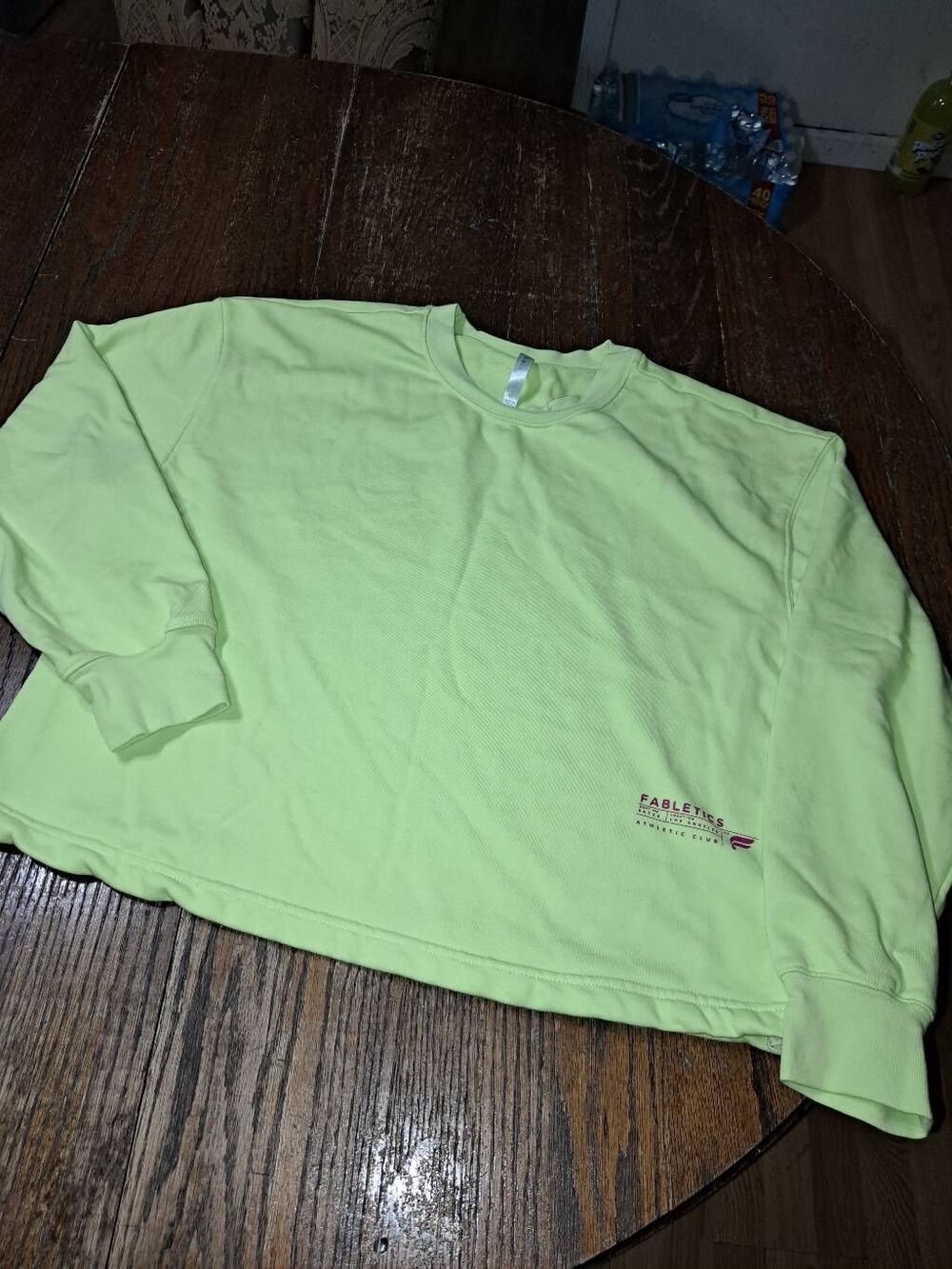 XL Fabletics Athletic Club Crew Long Sleeve Crop Pullover Sweatshirt Shirt Top